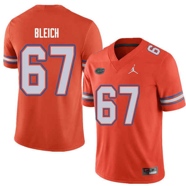 Jordan Brand Men #67 Christopher Bleich Florida Gators College Football Jerseys Sale-Orange